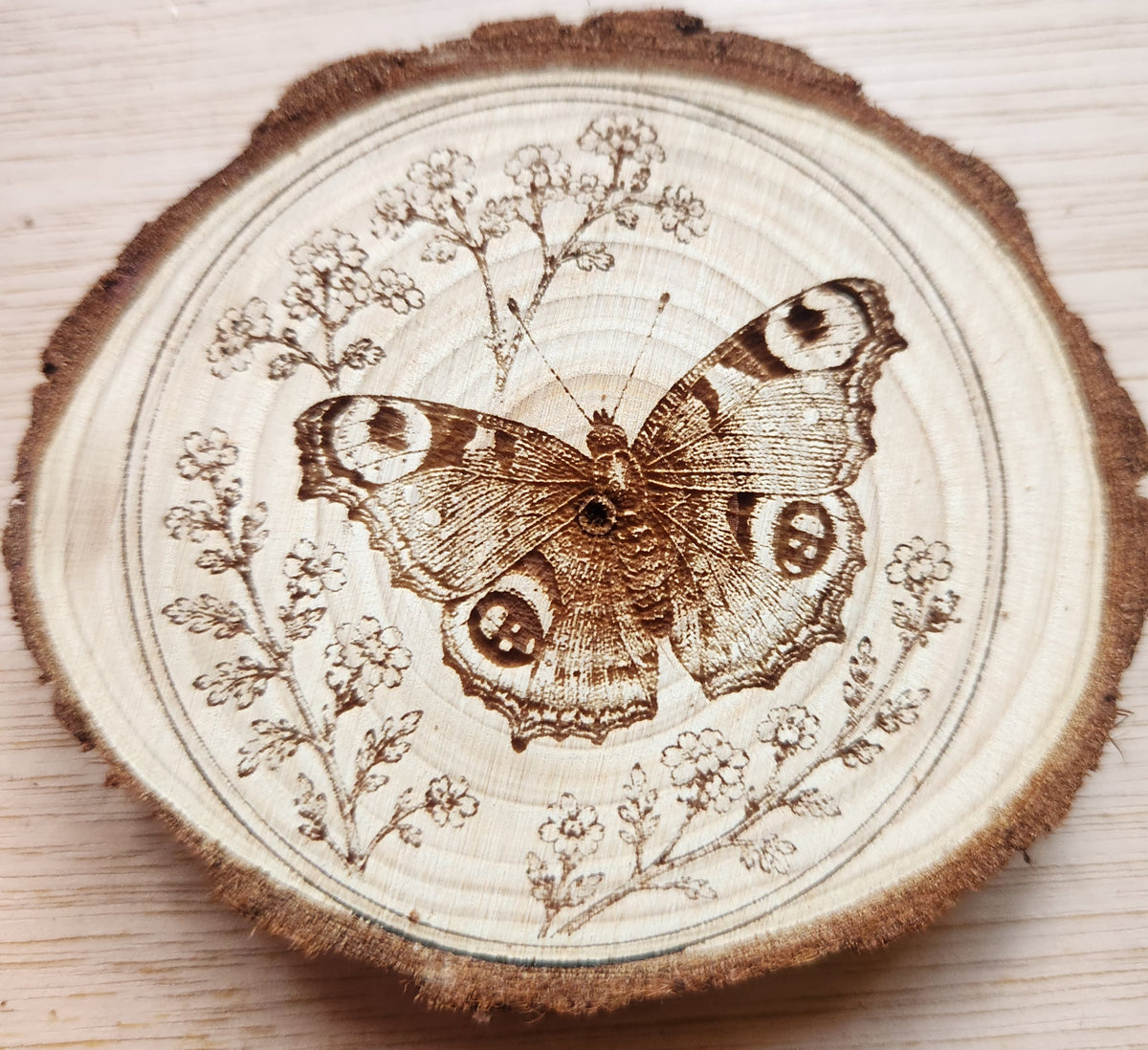 Summer Insects Engraved Wooden Disc Set