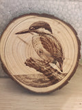 Wooden Plaque with a Kingfisher